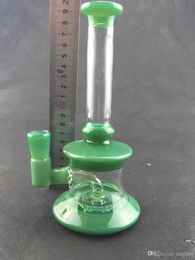 Gfx green glass hookah oil drilling rig smoking set Bongs 14mm joint, factory direct price concessions