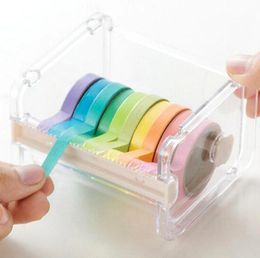 Hot Stationery Masking Tape Cutter Washi Tape Storage Organiser Cutter Office Tape Dispenser Office Supplies SN1486