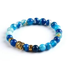Lava Stone Onyx Bead Buddha Bracelet Buddha Stone Black Yoga bracelets For Men Women Mujer Pulseras Fashion Jewelry