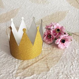 Fashion Gold Powder Crown Headband Children Adults Women Girls Hairband Birthday Hat Wedding Party Dress Decoration