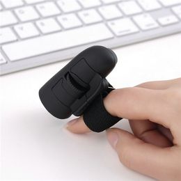 Freeshipping 1pc black 2.4GHz USB Wireless Finger Rings Optical Mouse 1200Dpi For PC Laptop Desktop Wholesale Store