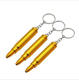 Metal Small Pipe Bullet Cigarette Holder with Key Ring Metal Pipe