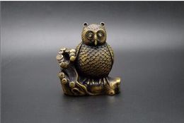 Crafts statue Brass Owl Houses Home Decorations Decoration Crafts Gifts Animal Lucky Statue