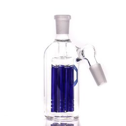 6 Arms Glass Bongs Smoking Pipes Ashcatcher New Design Wholesale High Quality Ash Catcher 14.5-14.5mm Blue Glass Bong Precooler