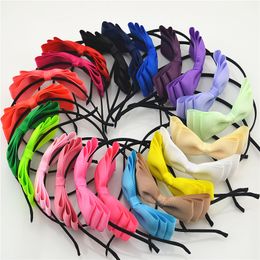 20pcs bowknot bonito arcos bebe meninas hairbands bowknot headbands criancas hoop cabelo tiara boutique headwear acessorio FG021