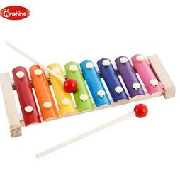 Kids 8 Scales Learning Education Glockenspiel Xylophone Percussion Toys Early Learning 8-Note Music Toy Musical Instrument