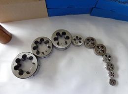 10pcs/set M1 M1.2 M1.4 M1.6 M1.8 M2 M2.2 M2.5 M3 M3.5 TaperPipe Tap Mini Round Thread Die Set for Processing Iron Steel Mould