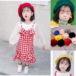 Fashion Kids Children Unisex Imitation Wool Warm Beret Beanie Hat Cap Autumn Winter Caps Kid Gift