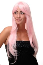 Wig Pink Light Pink Long Parting Sexy Wig Approx. 27 5/8in 3111-t2333