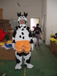 2018 High quality Cow Christmas Mascot Costume Fancy Dress Adult Size Cartoon Dress Baby Bull Cow Mascot Halloween Christmas Party Dress