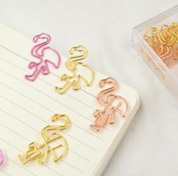 60pcs 5 Boxes Flamingo Bookmark Paper Clip Office tationery For Wedding Baby Shower Party Birthday Favour Gift Souvenirs