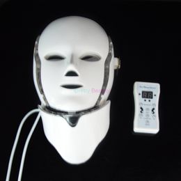 Portable 7 Led Light Photon Therapy PDT Facial Neck Mask Microcurrent Skin Rejuenation Whitening Device Beauty Equipment