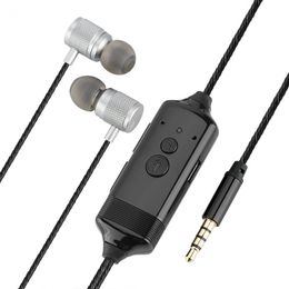 Freeshipping Phone Call Recorder Earphone 3.5mm Jack Conversation Recording In-ear Earphone Mini Earphone For iPhone