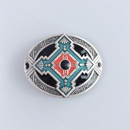 Enamel Vintage Cross Star Circle Totem Round Buckle