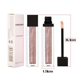 Hot Chinese Brand HANDAIYAN Long-wear Matte Matellic Liquid Lipstick 12colors Lip Gloss Matte Shimmer Glitter High quality makeup