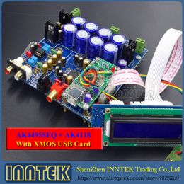 Freeshipping Newest Soft-control AK4495 SEQ + AK4118 + XMOS U8 USB DAC decoder Assembled board