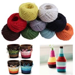 50m/ball 2mm Jute Rope Twine Rustic String Cord Rope DIY String Crochet Yarn For Knitting Accessories Colorful Yarn Sewing Accessory