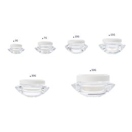 3/7/10/15/30/50g Plastic Cream Jar, Cosmetic Packaging Jar, Plastic Small Jar, Empty Cosmetic Box, Nail Beauty Jar F760