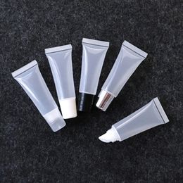 10ML Lip Gloss Cosmetic Makeup Bevel Beauty Sun Protection Hose Empty Tube Lip Balm Cream Container F1695