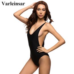 Wholesale-Bather 2017 New Sexy 1 one piece swimsuit Backless swim suit for women Swimwear Bathing suit swim wear female Monokini V111