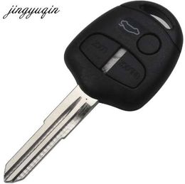 jingyuqin 3 Button Remote Car Key Shell Case For Mitsubishi Lancer Outlander Uncut Blade Fob