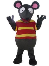 2018 Discount factory sale grey rat suit mouse mascot costume with two big eyes for adult to wear for sale