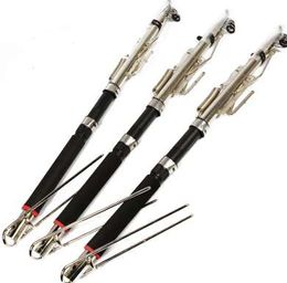 Upgraded 2 Grade Adjustable Automatic Spring Fishing Rod High Strength Fibreglass Pole with Stainless Steel Holder 2.1/2.4/2.7M