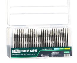 Freeshipping 30Pcs/lot High Quality Diamond Polished Rod 3MM Jade Carving Tool Electric Grinding Unit