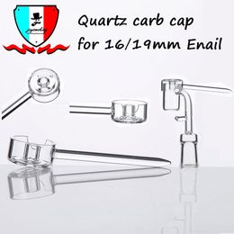 Quartz Carb Cap Smoking Accessories Fit for 15.5mm 19.5mm Enail Quartz CarbCap Handle One Air Hole Dab Oil Rigs