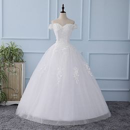 Lace Ball Gown Wedding Dresses Cheap Customised Bridal Gowns Princess Vintage Wed Dress For Women robe de mariee