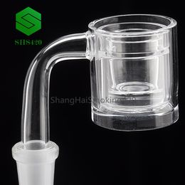 flat top domeless 5mm quartz banger with 2 inserts with cuts 10/14/18mm male/female for glass bong