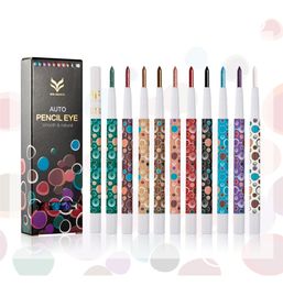 New China Brand HUAMIANLI Makeup Glittery Eye Shadow Pencil 10colors Shimmer Eyeshadow Stick Pen 10pcs/set Versatile Rotating Waterproof DHL