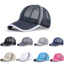 hat cap men Quick Dry outdoor summer sun hat casquette chapeu casual sports blank mesh men Baseball caps