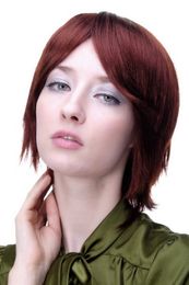 Women's Hair Wig Cool & Flirtatious Red Brown short Parting Parted 30 Cm New
