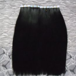 Black Remy Tape Hair Extensions 80pcs/lot 10-26inch Tape Human Hair Extension Straight Brazilian PU Skin Weft Hair Extension 200g