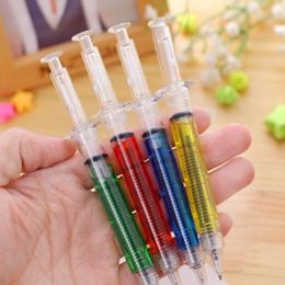 Creative Ballpoint Pens syringe needle Ballpoint Pens needle ball pen trick of children's toys prize for students Advertising Gifts