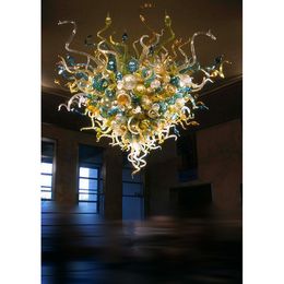 Ceiling chandeliers art decor Lamp hand made blown glass Crystal Chandelier Luminaire European wedding light