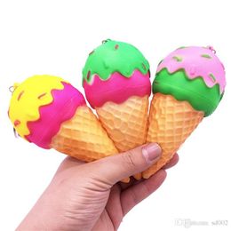 Ice Cream Squishy Slow Rising Rebound Jumbo Kawaii Squeeze Phone Charm Squishies Food PU Toy Key Ring Gift 7 8lc ff