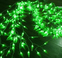 3*3m 300 bulbs Green willow LED Curtain Garland string lights christmas lights new year party wedding luminaria decoration lamp LLFA