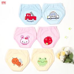 Baby diapers reusable cartoon embroidered children baby cotton washable wear pants underwear diaper baby learning pants training pants