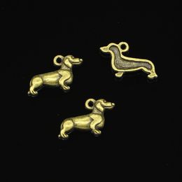 120pcs Zinc Alloy Charms Antique Bronze Plated dog dachshund Charms for Jewelry Making DIY Handmade Pendants 20*15mm