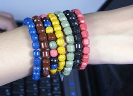 12 different Colours of Colourful Beads High Quality Benefit Link Chain Men Women HealthTourmaline Bracelet Germanium energy Wrist Bracelets