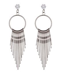 new Hot Europe and the United States new type of ear ornaments long circle tassel pendant ear studs earrings personality fashion sales