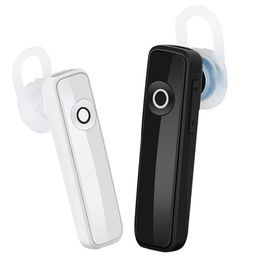 Mini Handsfree Bluetooth Headset Wireless Stereo Earphone With Mic Ultralight Headphone Earloop Earbuds For iOS iPhone Andorid Phone Pad PC