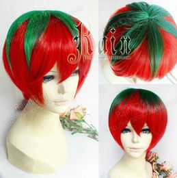 Harajuku Gradient Fashion Short Hair Unique Tomato Halloween Cosplay Wigs Hair