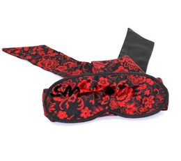 New Smspade bondage restraint red adult sex toy floral cloth blindfold sex toy eye mask for adult sex game sleeping aid S924