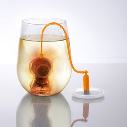 Diver Shape Silica Gel Tea Infusers Loose Strainer Bag Scuba Teapot Strainer Diving Philtre Diffusers Bag Mug Philtre Kitchen