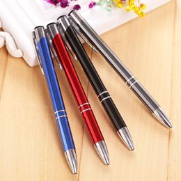 Can printing logo 1pcs Advertising Gift Promotion Ballpoint Pen Office Commercial Aluminium Bar Metal student Pen