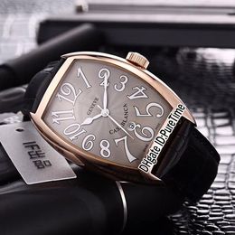 New Casablanca 8880 C DT Rose Gold Grey Dial Japan Miyota 8215 Automatic Mens Watch Black Leather Strap Watches Date Sports Watch F132b2