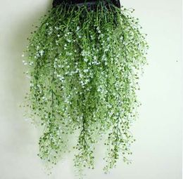 3colors Hanging Plant Artificial Plant+Mini flower Willow Wall Flower Basket Accessories Home Decoration Balcony Decorattion